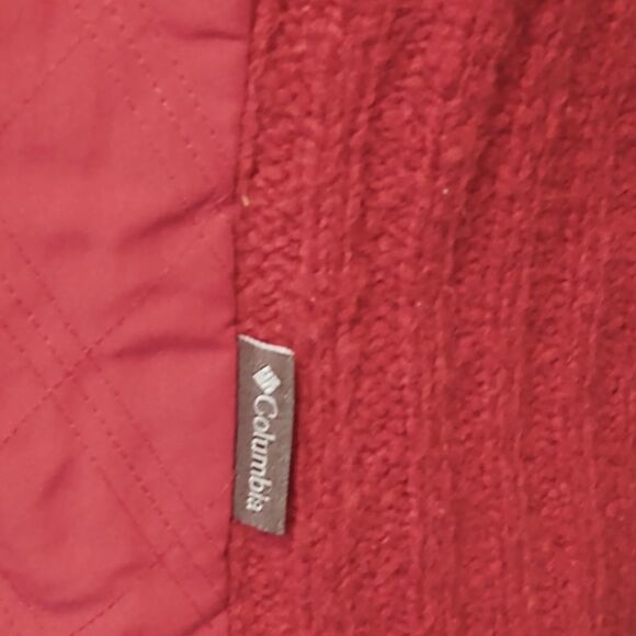 Cute Columbia Sportswear Red Vest Wool Blend sz L - Picture 5 of 7
